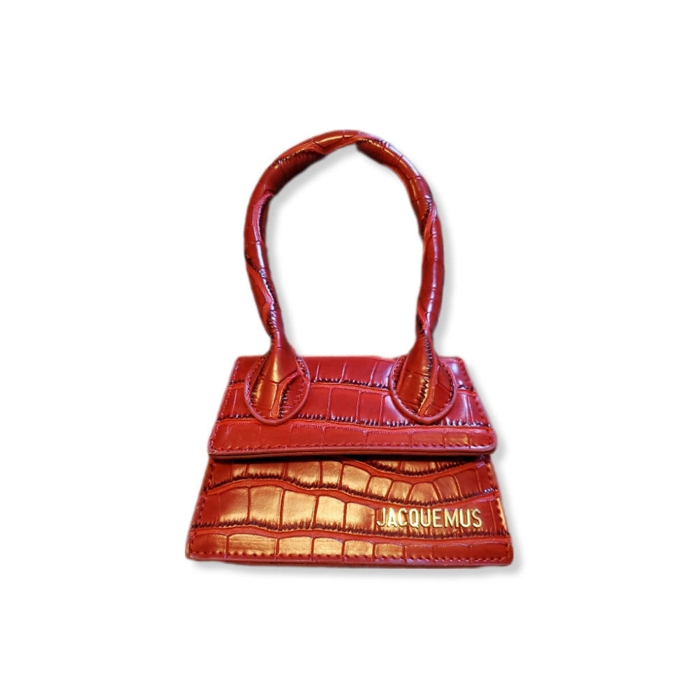Jacquemus Le Chiquito Croc-Embossed Leather Crossbody Bag - Picture 2 of 9